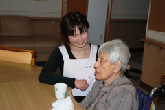介護職員と入居者